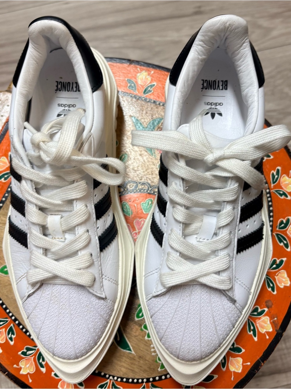 adidas Ivy Park Supersrar Platform  White Cloud Sneakers